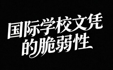 国际学校文凭的脆弱性 -《马儿不理他》Vol.2